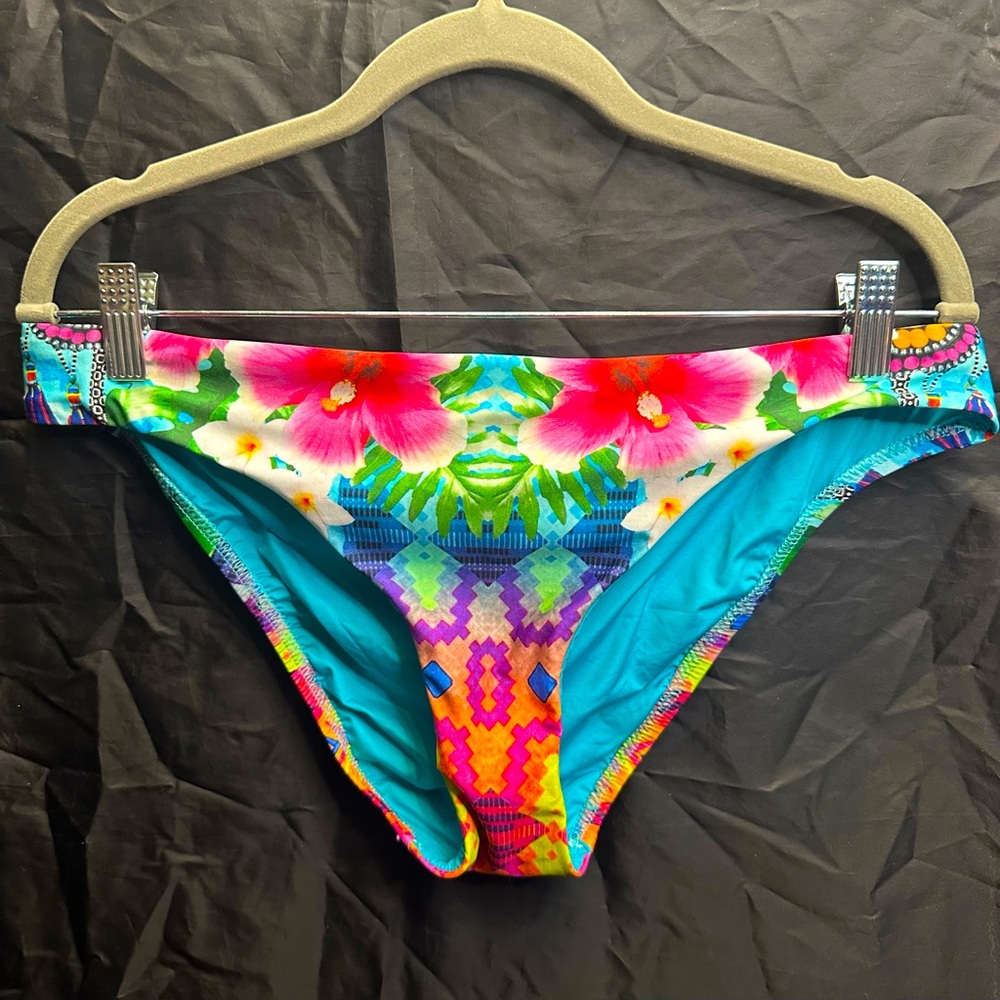 NANETTE LEPORE BIKIN BOTTOM NWT SIZE L Beautiful Colorful Tropical Floral Print